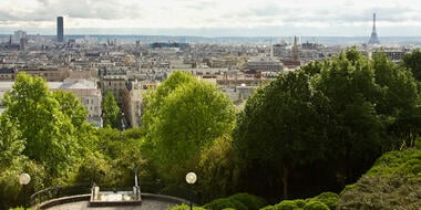 Views across Paris from Parc de Belleville