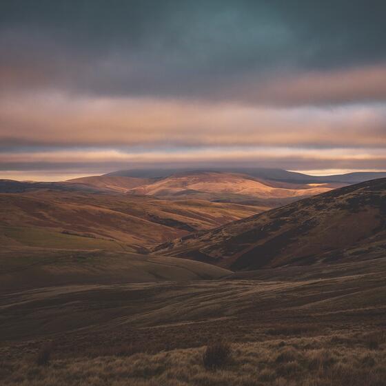 The Cheviot Hills in Northumberland