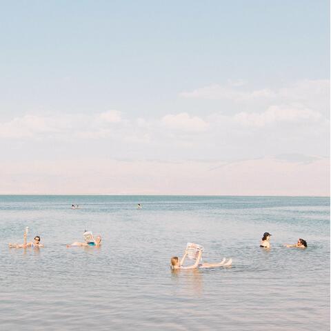 Swimmers in the Dead Sea